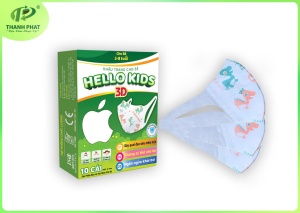 KHẨU TRANG EM BÉ HELLO KIDS 3D ( Họa tiết khủng long - 10 Cái/hộp )